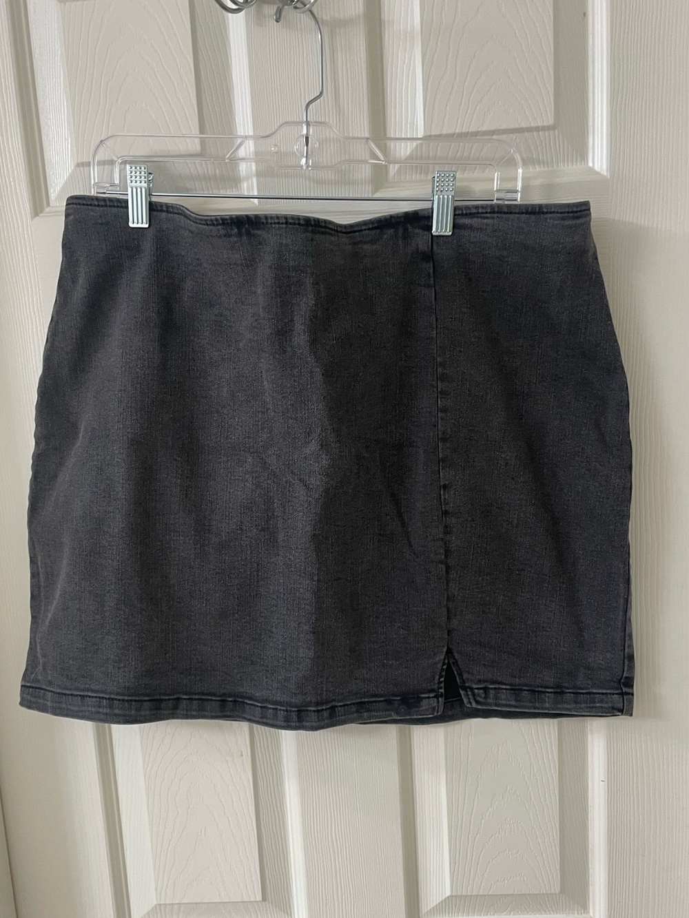 wild fable Black Denim Mini Skirt with Front Slit